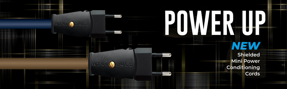 Wireworld New Mini Power Conditioning Cord Banner, high end, audiophile, best, videophile, Figure 8 plug, portable