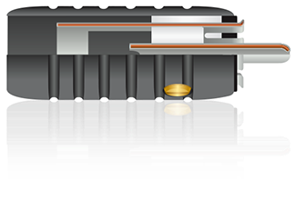 Wireworld patented Silver-Tube RCA Plug, Engineered for Reality